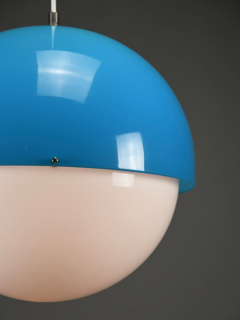 Luigi Bandini Buti model 4021 blue metacrilato pendant lamp for Kartell Italy 1960s - Lighting