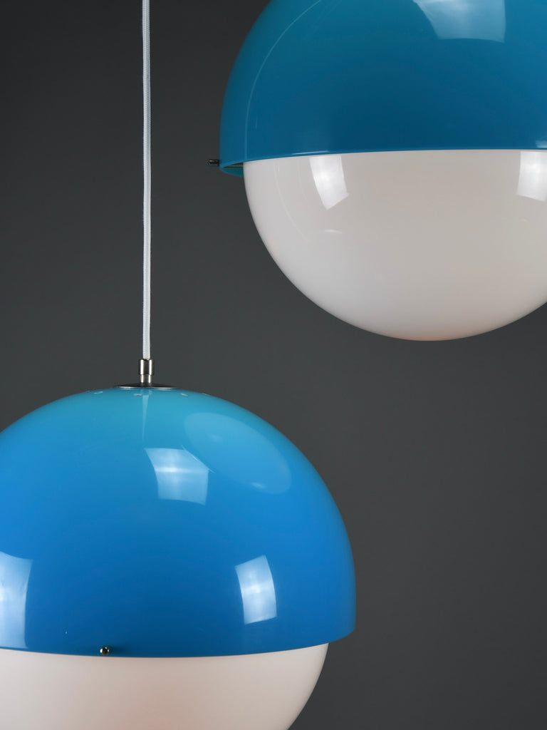 Luigi Bandini Buti model 4021 blue metacrilato pendant lamp for Kartell Italy 1960s - Lighting