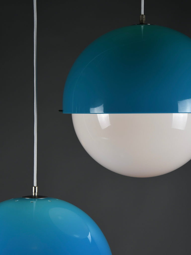 Luigi Bandini Buti model 4021 blue metacrilato pendant lamp for Kartell Italy 1960s - Lighting