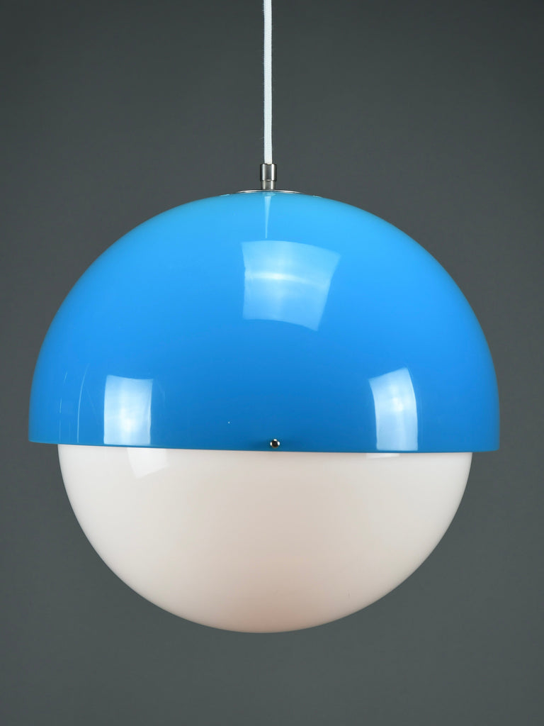 Luigi Bandini Buti model 4021 blue metacrilato pendant lamp for Kartell Italy 1960s - Lighting