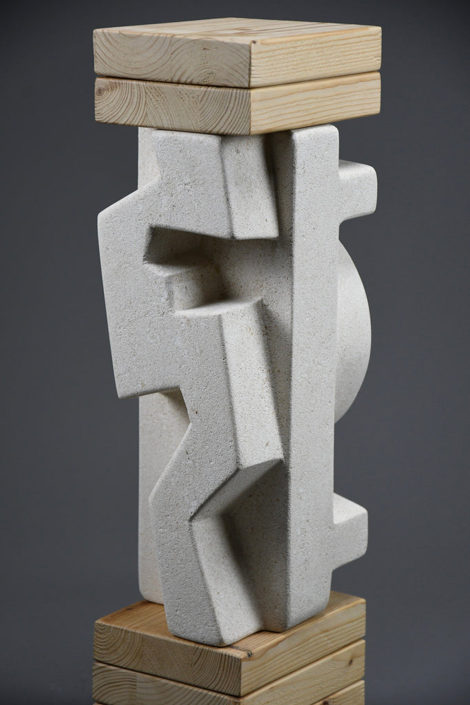 ’Makina’ abstract stone sculpture by Alberto Cabiddu 2001 - Art