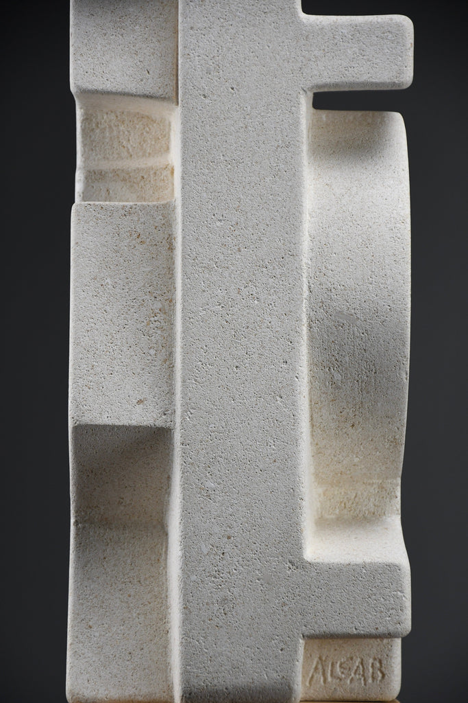 ’Makina’ abstract stone sculpture by Alberto Cabiddu 2001 - Art