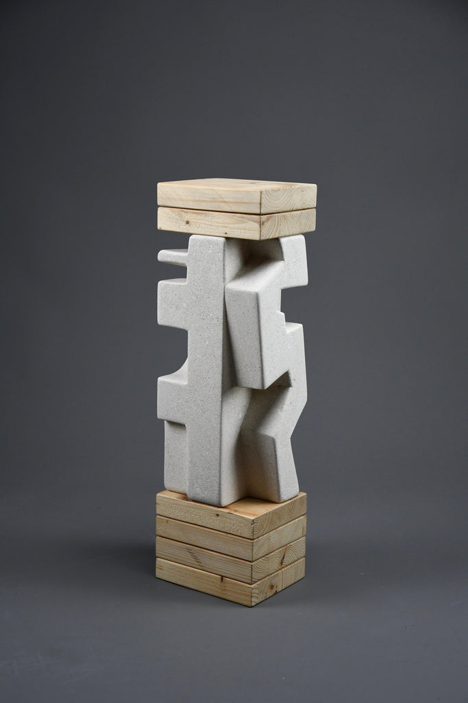 ’Makina’ abstract stone sculpture by Alberto Cabiddu 2001 - Art