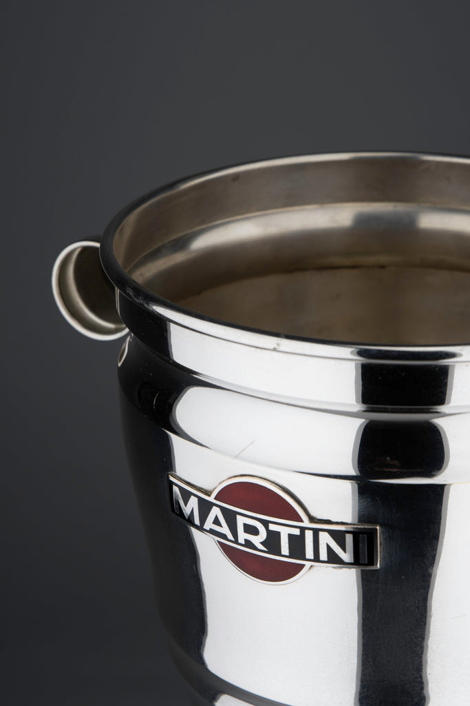 Martini 1960’s silver plated and enamel champagne cooler - Collectibles