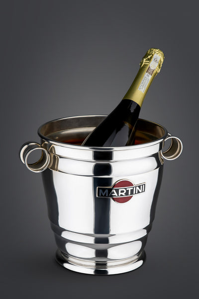 Martini 1960’s silver plated and enamel champagne cooler - Collectibles