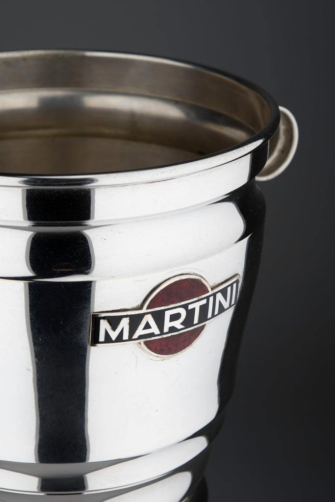 Martini 1960’s silver plated and enamel champagne cooler - Collectibles