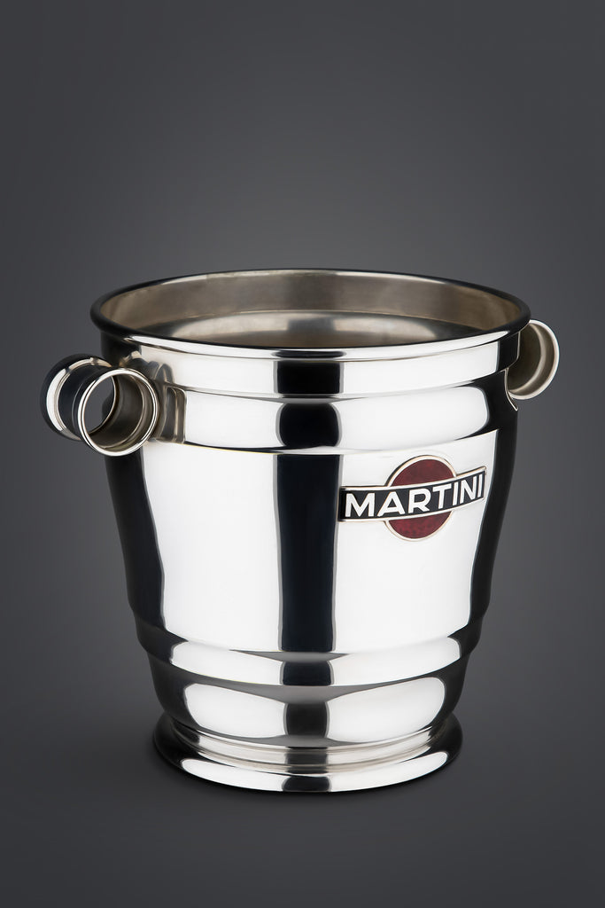 Martini 1960’s silver plated and enamel champagne cooler - Collectibles