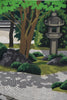 Masao Ido (1945–2016), Myōman-ji temple garden 1990, rare Artist’s Proof (AP) signed limited edition woodblock print