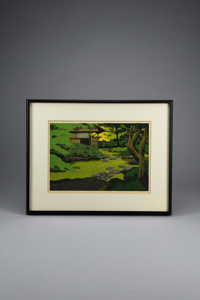Masao Ido ’Kenninji Temple’ (建仁寺) Sōsaku Hanga limited edition woodblock print 1985 - Art