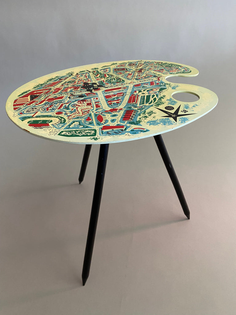 Mid Century 1958 Bruxelles World Expo Souvenir Side Table - Furniture