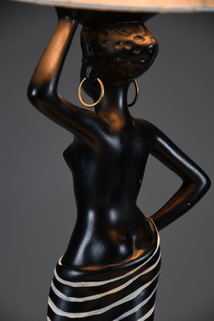 Mid-Century “Black Lady” Table Lamp by Barsony Australia 1950s - Lighting