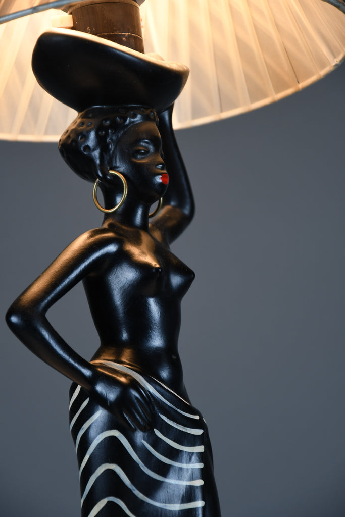 Mid-Century “Black Lady” Table Lamp by Barsony Australia 1950s - Lighting