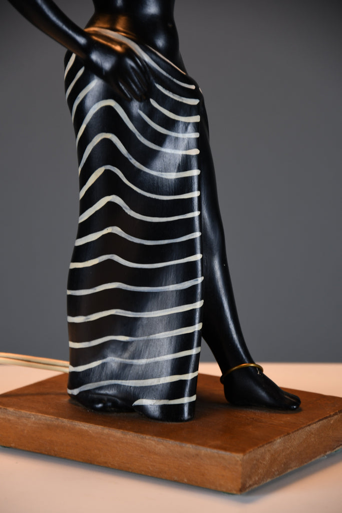 Mid-Century “Black Lady” Table Lamp by Barsony Australia 1950s - Lighting