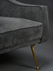 Mid-Century Grey Velvet Lounge Chair by ISA Bergamo Italy 1950s - Furniture
