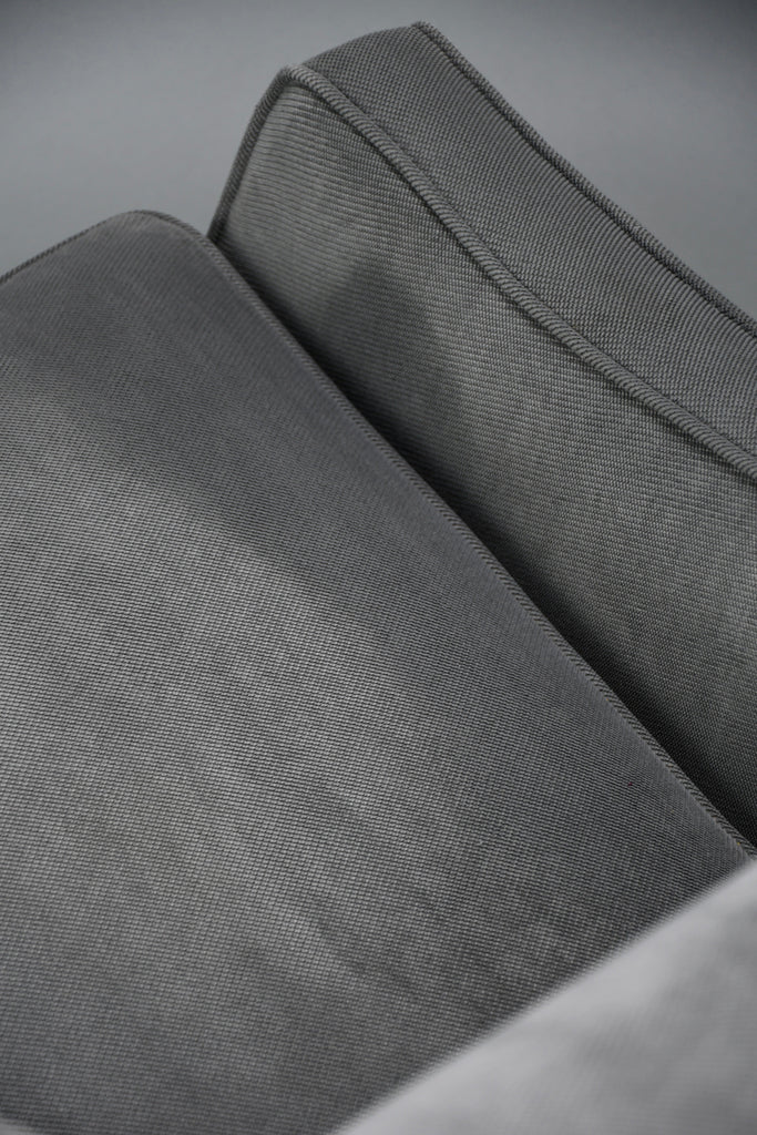 Mid-Century Grey Velvet Lounge Chair by ISA Bergamo Italy 1950s - Furniture