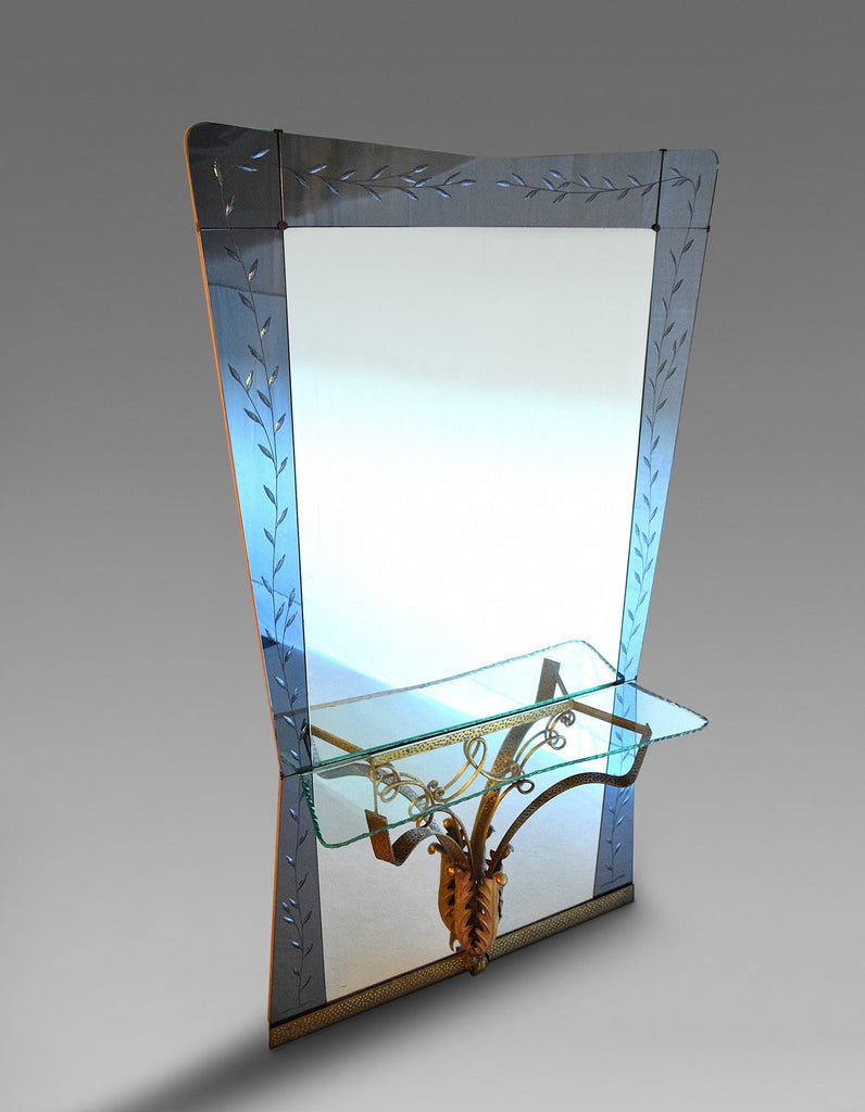 Mid century Italian hallway mirror model 2637 by Pier Luigi Colli for Cristal Art - Decor