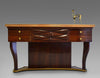 Mid Century Jatoba Brass and Glass Console by Osvaldo Borsani - Furniture