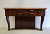 Mid Century Jatoba Brass and Glass Console by Osvaldo Borsani - Furniture