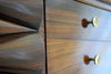 Mid Century Jatoba Brass and Glass Console by Osvaldo Borsani - Furniture
