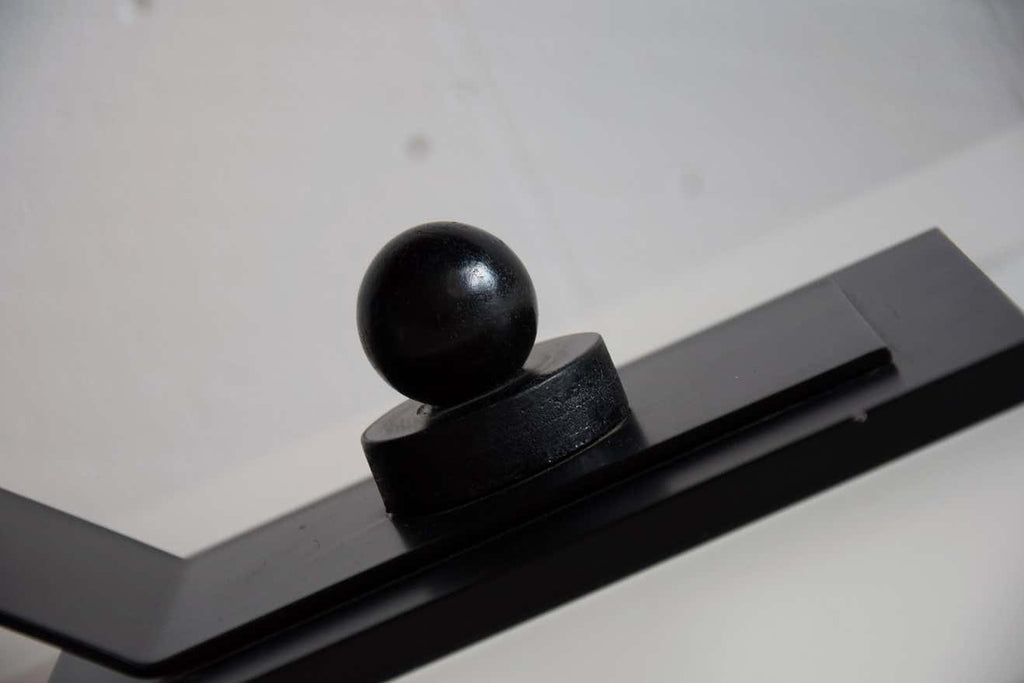 Mid-Century Modern Black and White Table Desk or Nightstand Lamp - Lighting