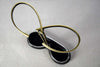 Mid-Century Modern Brass and Black Umbrella Stand - Decor
