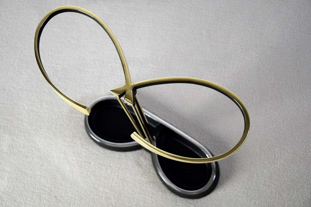 Mid-Century Modern Brass and Black Umbrella Stand - Decor