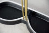 Mid-Century Modern Brass and Black Umbrella Stand - Decor
