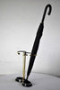 Mid-Century Modern Brass and Black Umbrella Stand - Decor