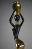 Mid century modern brass & copper female sculpture of the Ndebele tribe - Decor Sculpture