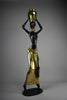 Mid century modern brass & copper female sculpture of the Ndebele tribe - Decor Sculpture