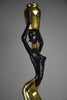 Mid century modern brass & copper female sculpture of the Ndebele tribe - Decor Sculpture