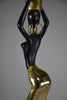 Mid century modern brass & copper female sculpture of the Ndebele tribe - Decor Sculpture
