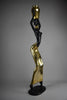 Mid century modern brass & copper female sculpture of the Ndebele tribe - Decor Sculpture