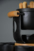 Mid-century modern cast iron and wood fondue set by Richard Nissen for Bodum Denmark 1960s - Collectibles