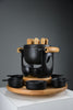 Mid-century modern cast iron and wood fondue set by Richard Nissen for Bodum Denmark 1960s - Collectibles