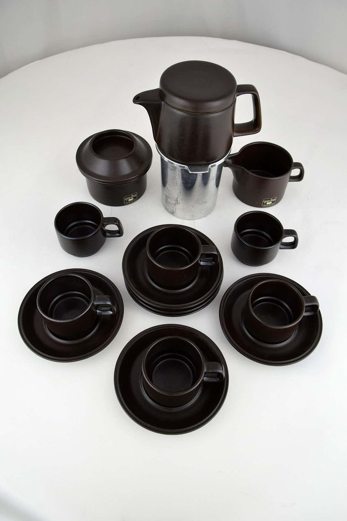 Mid-Century Modern Ceramic Espresso Set by Franco Pozzi - Decor