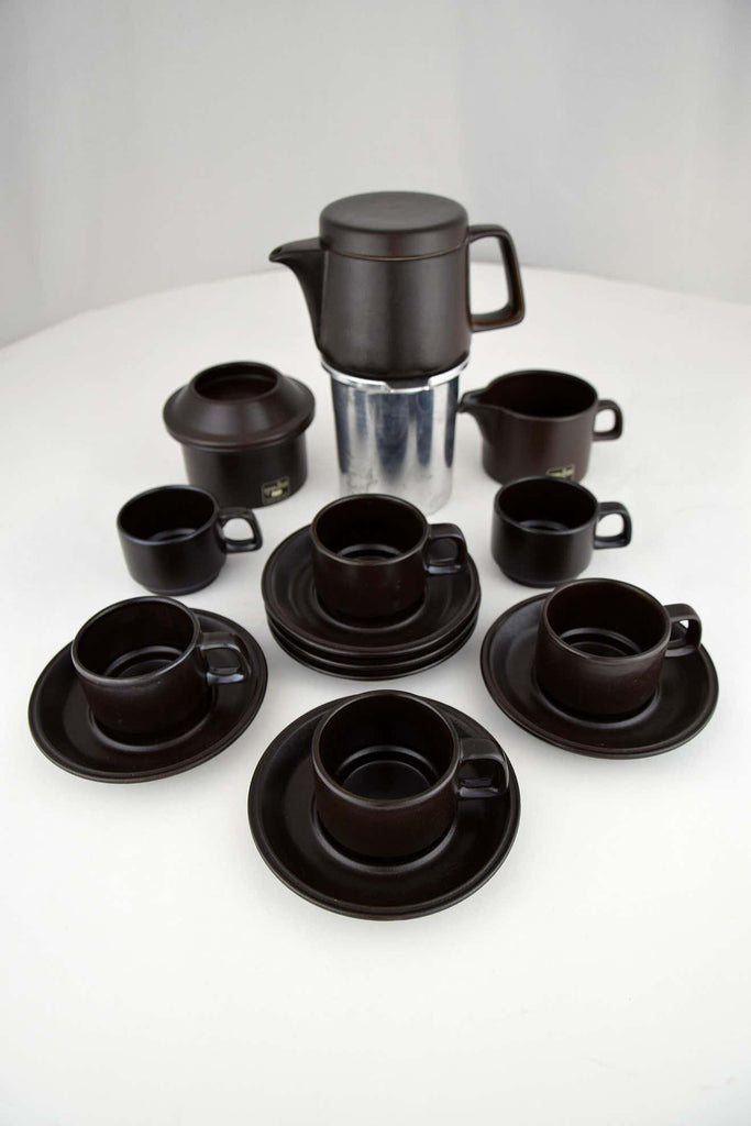 Mid-Century Modern Ceramic Espresso Set by Franco Pozzi - Decor