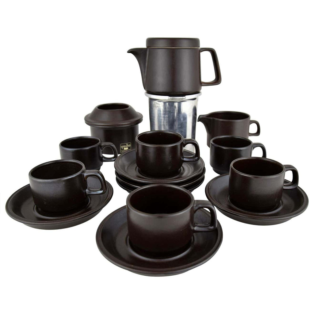 Mid-Century Modern Ceramic Espresso Set by Franco Pozzi - Decor