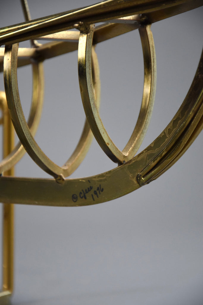 Mid century modern Curtis Jerè brass sailboat sculpture - Art