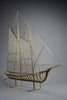 Mid century modern Curtis Jerè brass sailboat sculpture - Art