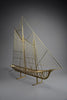 Mid century modern Curtis Jerè brass sailboat sculpture - Art