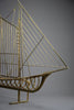 Mid century modern Curtis Jerè brass sailboat sculpture - Art