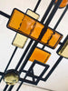 Mid-Century Modern Danish Wrought Iron and Glass Floor Lamp by Holm Sorensen - Lighting