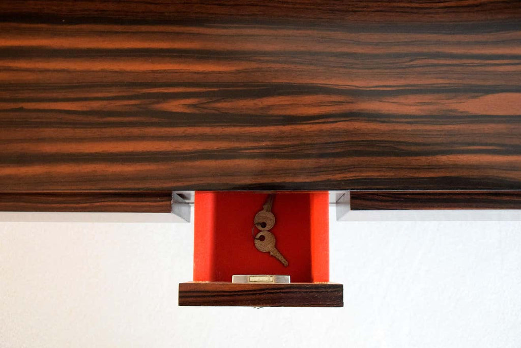 Mid-Century Modern Jatoba Brasilian Cherry Wood Vanity - Furniture