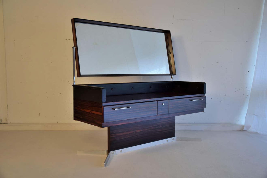 Mid-Century Modern Jatoba Brasilian Cherry Wood Vanity - Furniture
