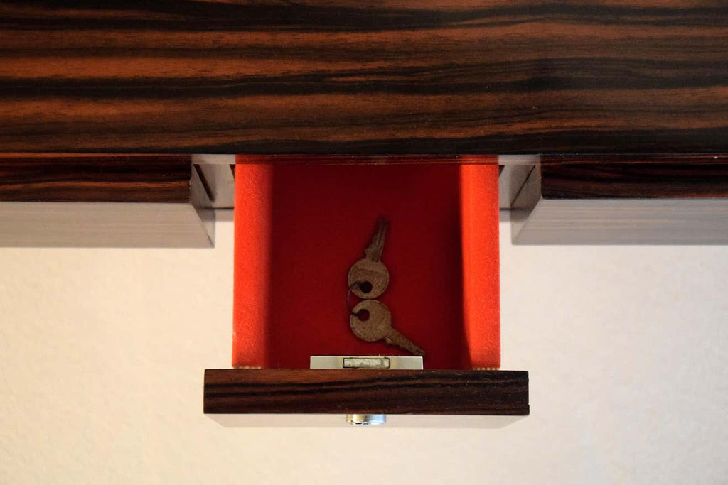 Mid-Century Modern Jatoba Brasilian Cherry Wood Vanity - Furniture
