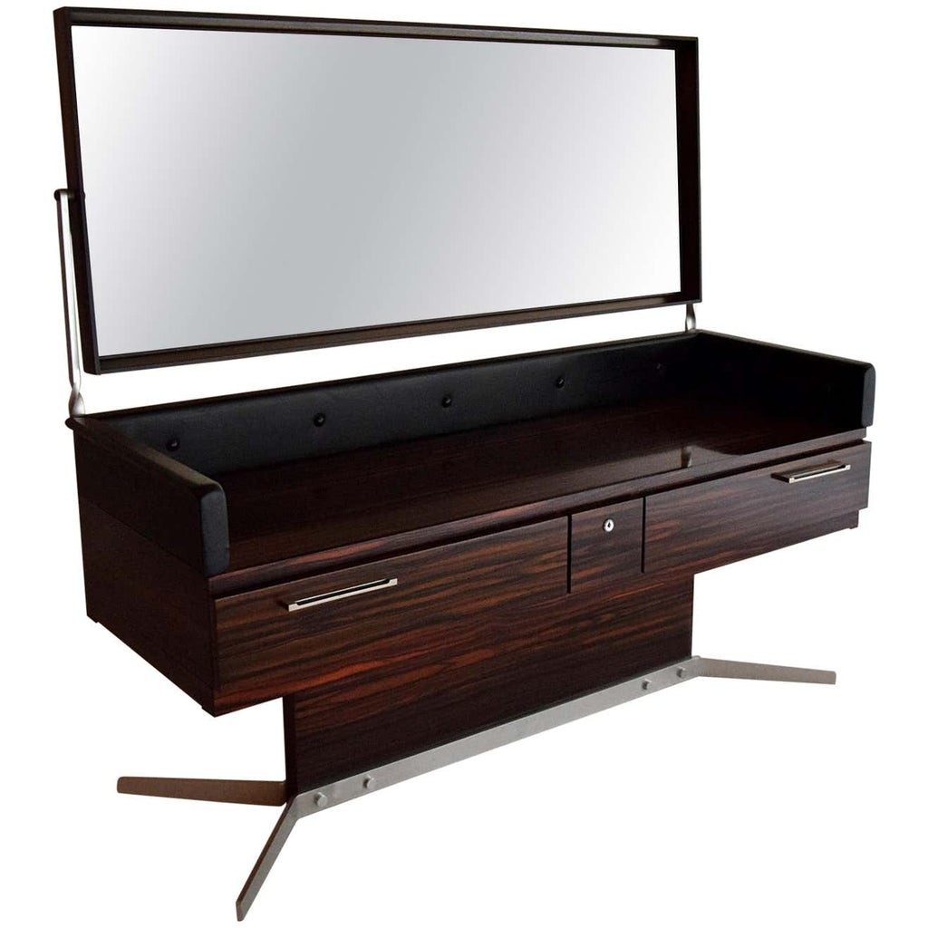 Mid-Century Modern Jatoba Brasilian Cherry Wood Vanity - Furniture