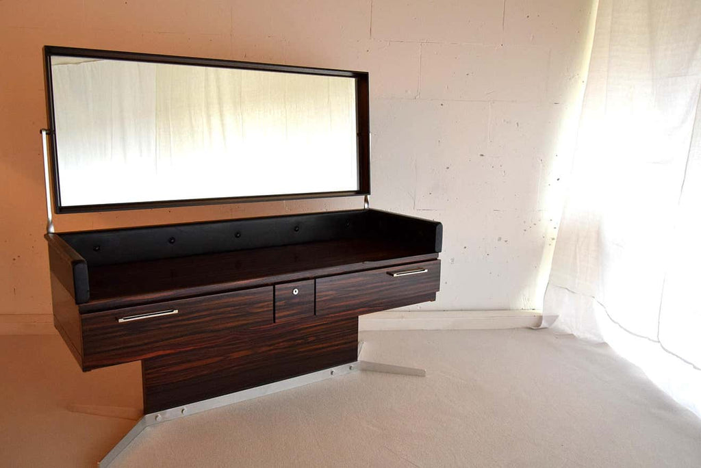 Mid-Century Modern Jatoba Brasilian Cherry Wood Vanity - Furniture