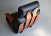 Mid-Century Modern Leather Jatoba vineer and Plywood Rocking Chair - Leather / Black - Furniture