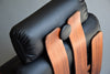 Mid-Century Modern Leather Jatoba vineer and Plywood Rocking Chair - Leather / Black - Furniture